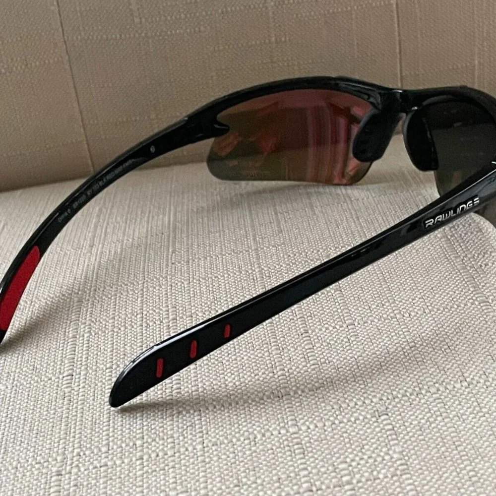 Rawlings Youth Boys Sunglasses Bladk Wrap Sport Eyewear Mirror Lenses